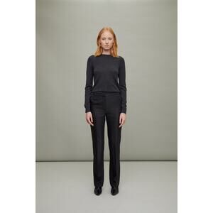 LouLou Studio Kallisto Straight Leg Pant in Black XS